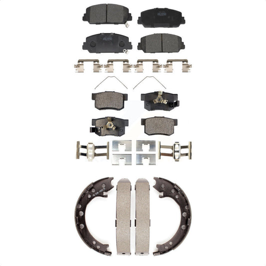 Ceramic Brake Pads And Parking Shoes Front Rear Kit For 2013-2018 Acura RDX