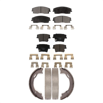 Ceramic Brake Pads & Parking Shoes Front Rear Kit For Dodge Chrysler 300 Charger
