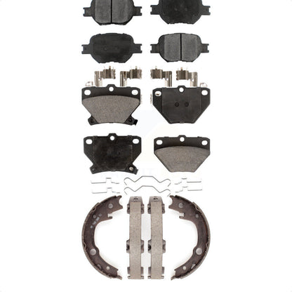 Ceramic Brake Pads And Parking Shoes Front Rear Kit For Toyota Celica