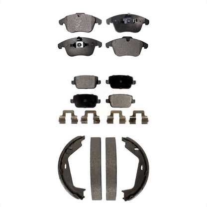 Ceramic Brake Pads And Parking Shoes Front Rear Kit For 2007-2009 Volvo S80 FWD