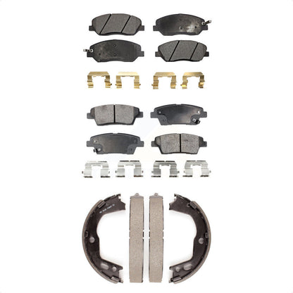 Ceramic Brake Pads And Parking Shoes Front Rear Kit For Hyundai Genesis 3.8L