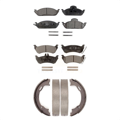 Ceramic Brake Pads And Parking Shoe Front Rear Kit For Mercedes-Benz ML320 ML350