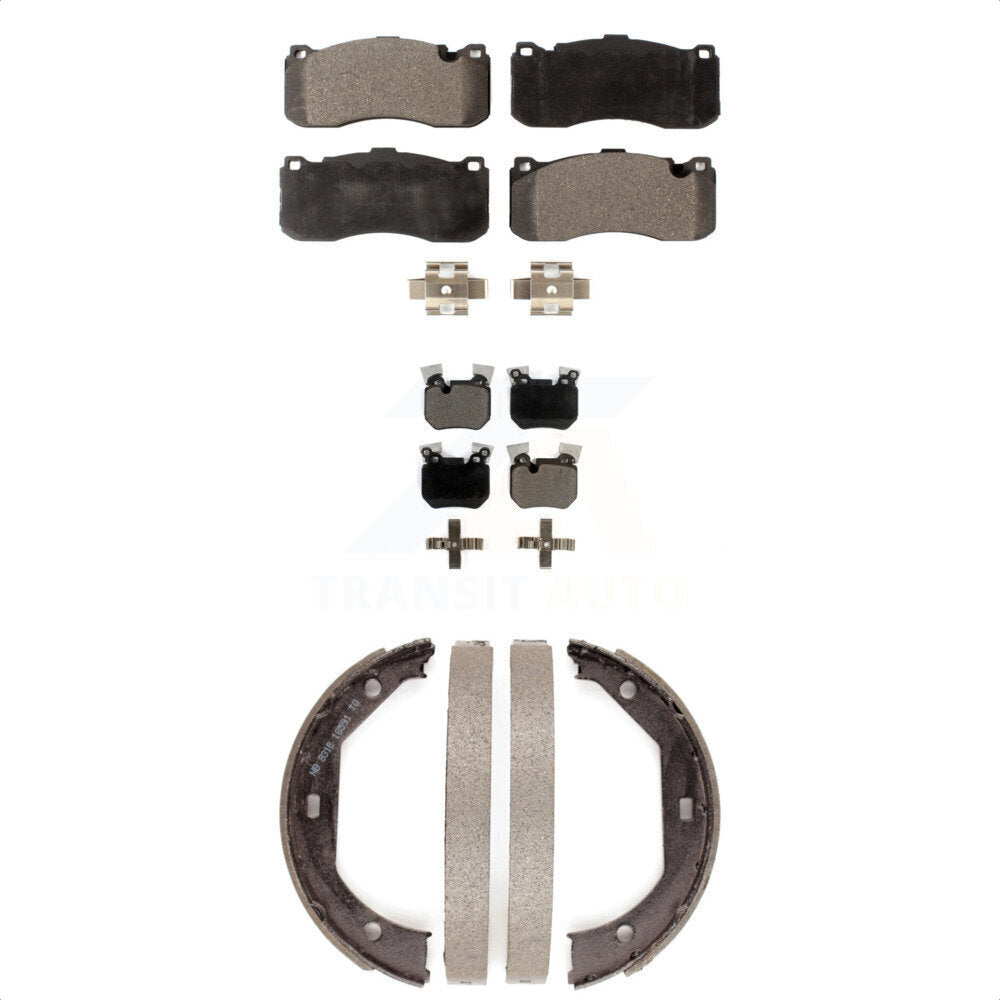 Ceramic Brake Pads And Parking Shoes Front Rear Kit For BMW 135i 135is