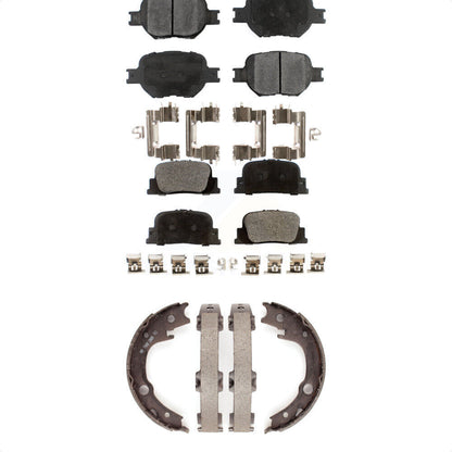 Ceramic Brake Pads And Parking Shoes Front Rear Kit For 2005-2010 Scion tC