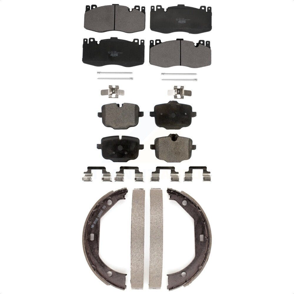 Ceramic Brake Pads And Parking Shoes Front Rear Kit For BMW M5