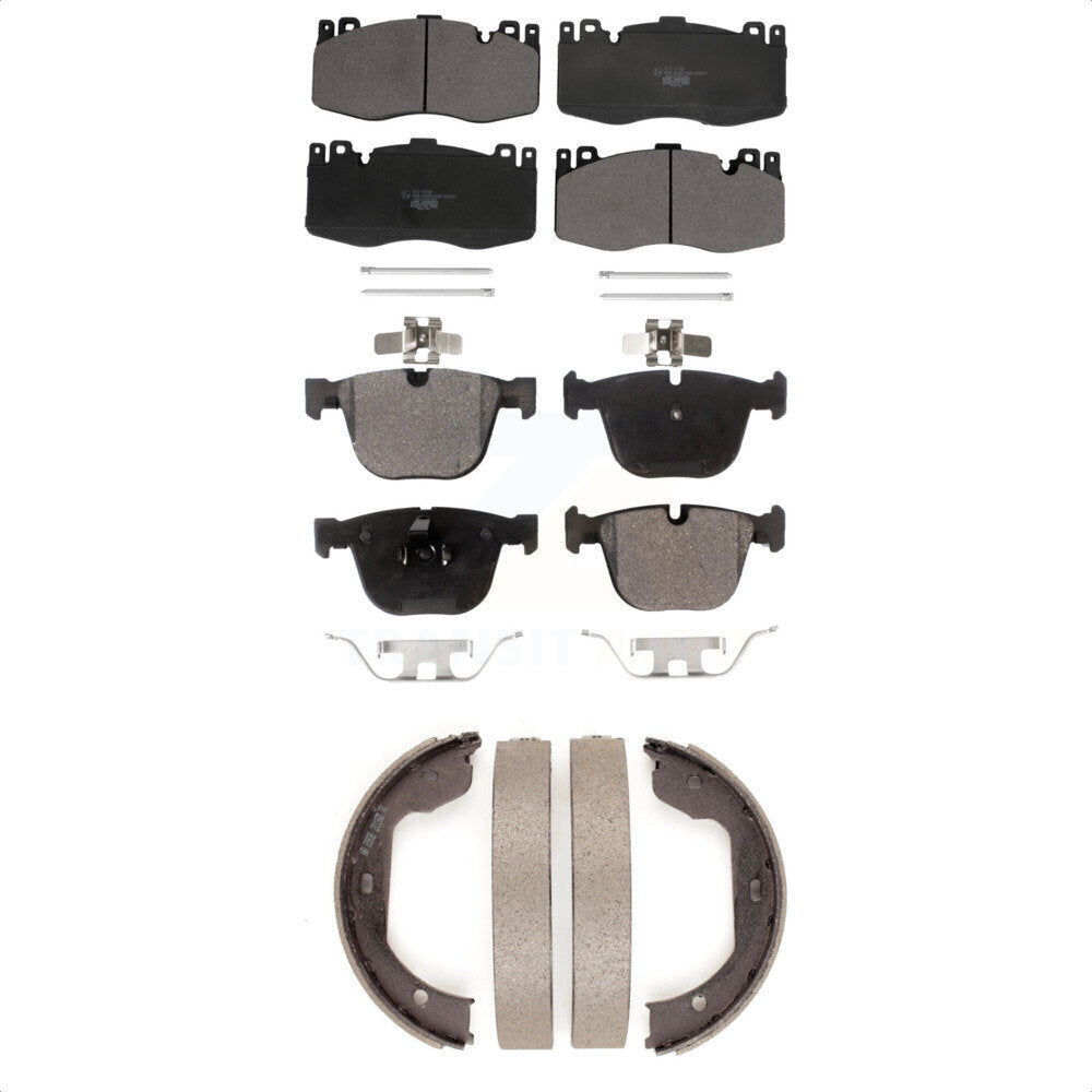 Ceramic Brake Pads And Parking Shoes Front Rear Kit For BMW X5 X6 M