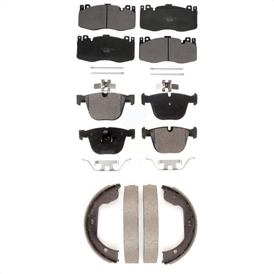 Ceramic Brake Pads And Parking Shoes Front Rear Kit For BMW X5 X6 M
