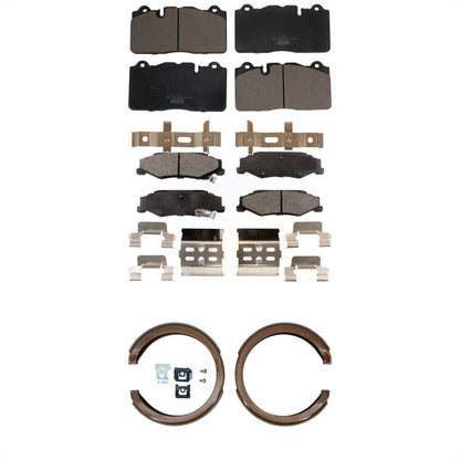 Ceramic Brake Pads Parking Shoes Front Rear Kit For 2012 Chevrolet Corvette Base