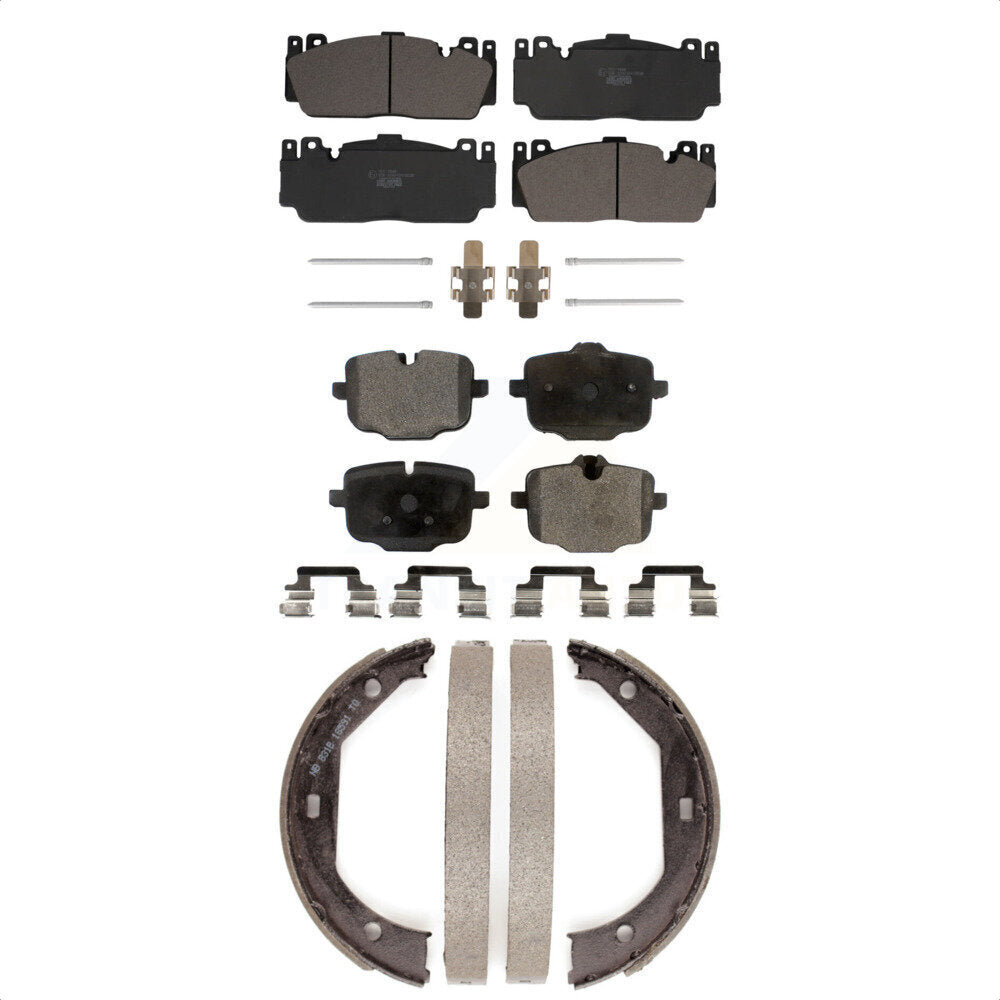 Ceramic Brake Pads And Parking Shoes Front Rear Kit For BMW M5