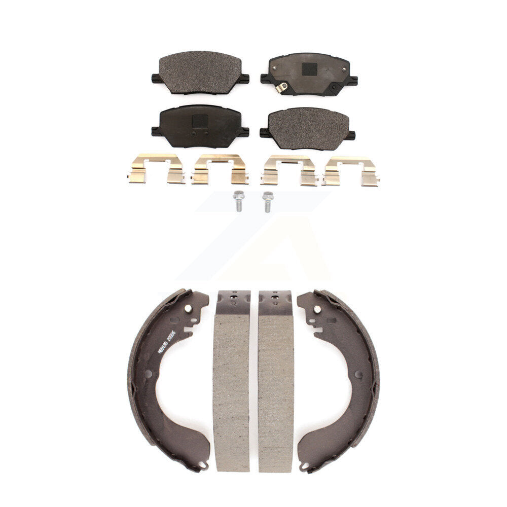 Ceramic Brake Pads Drum Shoe Front Rear Kit For 2017 Jeep Compass New Body Style