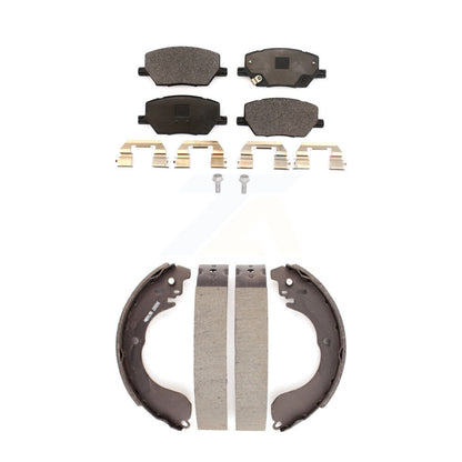 Ceramic Brake Pads Drum Shoe Front Rear Kit For 2017 Jeep Compass New Body Style