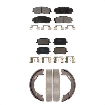 Ceramic Brake Pads And Parking Shoes Front Rear Kit For Dodge Charger