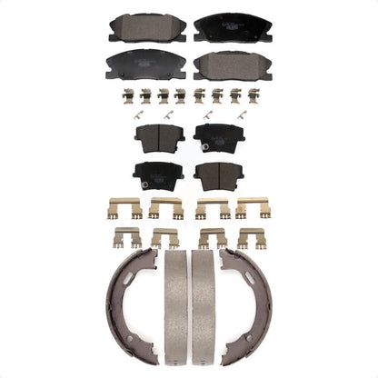 Ceramic Brake Pads And Parking Shoes Front Rear Kit For Dodge Charger