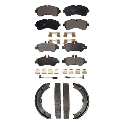Ceramic Brake Pads And Parking Shoes Front Rear Kit For Sprinter 3500 Dodge