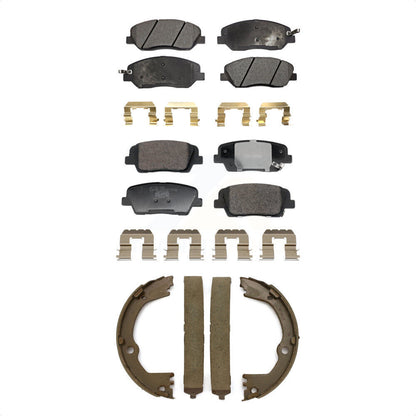 Ceramic Brake Pads And Parking Shoes Front Rear Kit For Hyundai Santa Fe XL 3.3L
