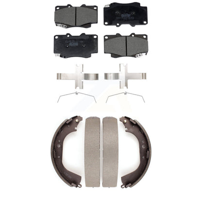 Ceramic Brake Pads Drum Shoes Front Rear Kit For Toyota Tacoma With 6 Lug Wheels