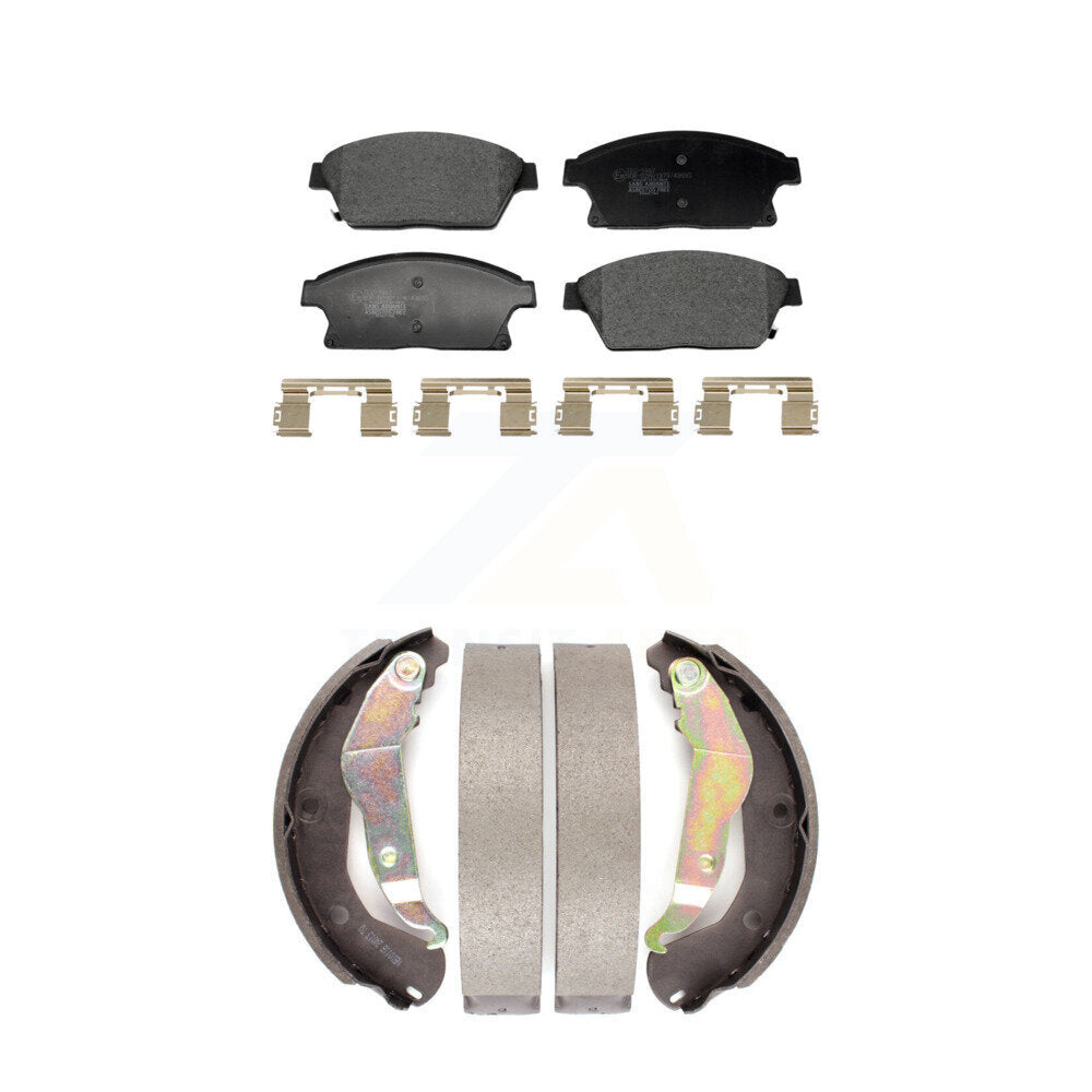 Ceramic Brake Pads And Drum Shoes Front Rear Kit For 2013-2017 Chevrolet Trax