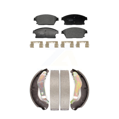 Ceramic Brake Pads And Drum Shoes Front Rear Kit For 2013-2017 Chevrolet Trax