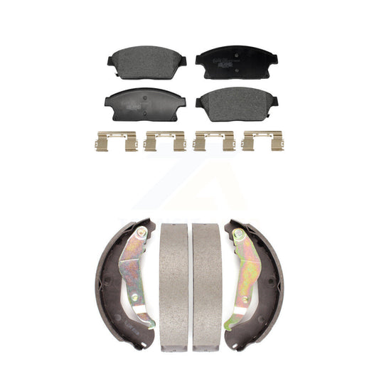 Ceramic Brake Pads And Drum Shoes Front Rear Kit For 2013-2017 Chevrolet Trax