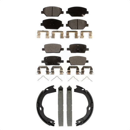 Ceramic Brake Pads And Parking Shoes Front Rear Kit For Chevrolet Camaro