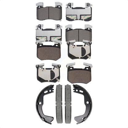 Ceramic Brake Pads And Parking Shoes Front Rear Kit For Kia Stinger Genesis G70