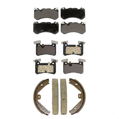 Ceramic Brake Pads & Parking Shoe Front Rear Kit For Mercedes-Benz E63 AMG S C63