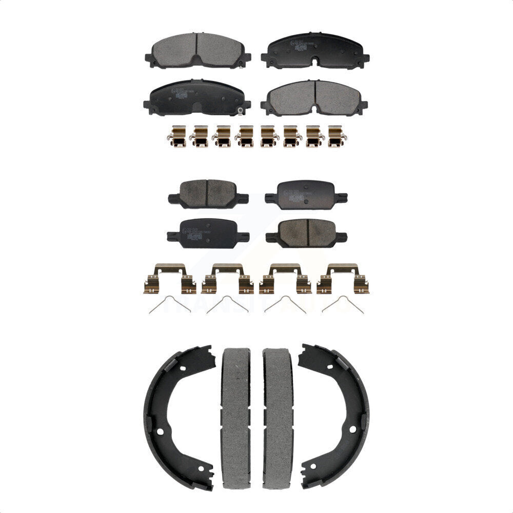 Ceramic Brake Pads Parking Shoe Front Rear Kit For Chevrolet Colorado GMC Canyon