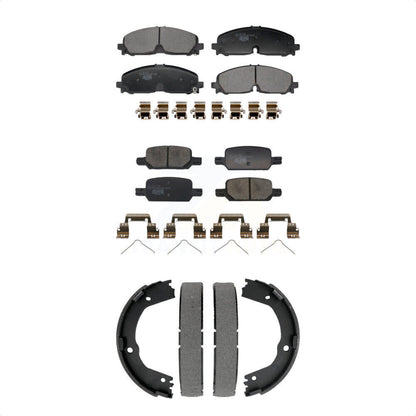 Ceramic Brake Pads Parking Shoe Front Rear Kit For Chevrolet Colorado GMC Canyon