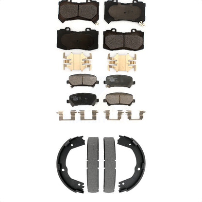 Ceramic Brake Pads Parking Shoe Front Rear Kit For Chevrolet Colorado GMC Canyon