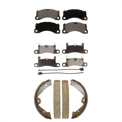 Ceramic Brake Pads & Parking Shoes Front Rear Kit For Volkswagen Touareg Porsche