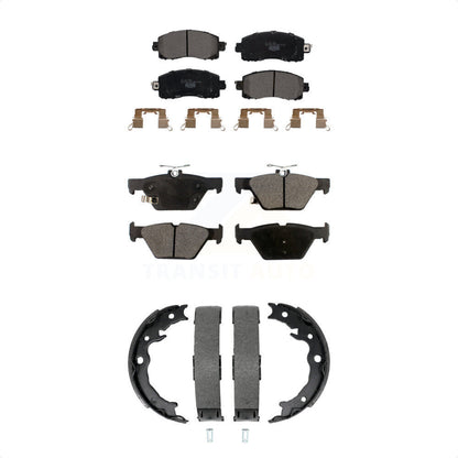 Ceramic Brake Pads And Parking Shoes Front Rear Kit For Subaru Crosstrek