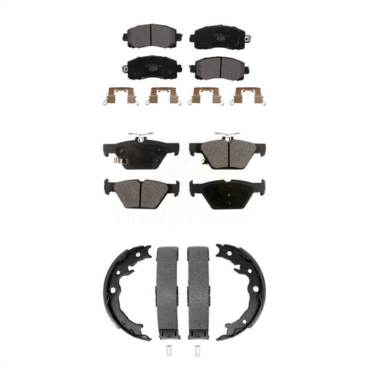 Ceramic Brake Pads And Parking Shoes Front Rear Kit For Subaru Crosstrek