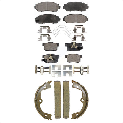 Ceramic Brake Pads And Parking Shoes Front Rear Kit For Honda Crosstour Accord