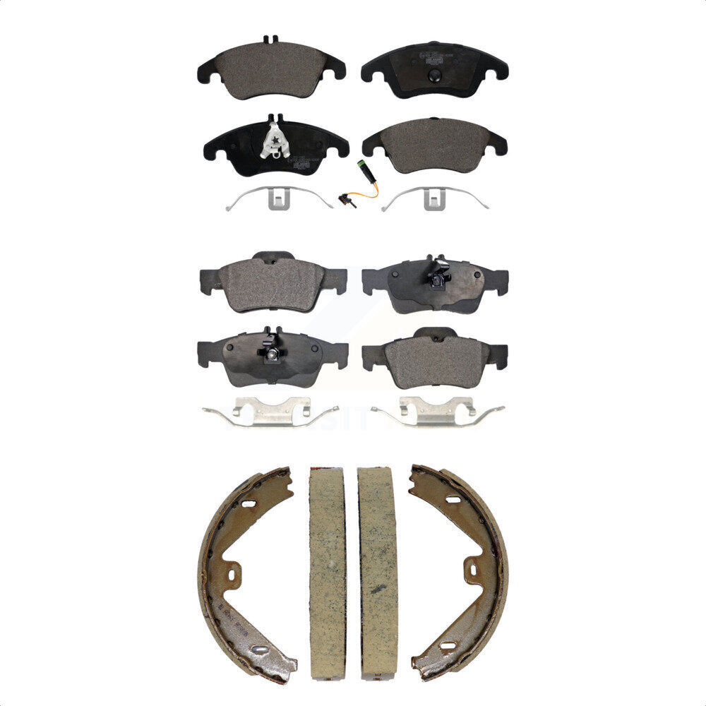 Ceramic Brake Pads Parking Shoes Front Rear Kit For Mercedes-Benz E350 E400 E250