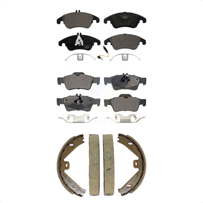 Ceramic Brake Pads Parking Shoes Front Rear Kit For Mercedes-Benz E350 E400 E250