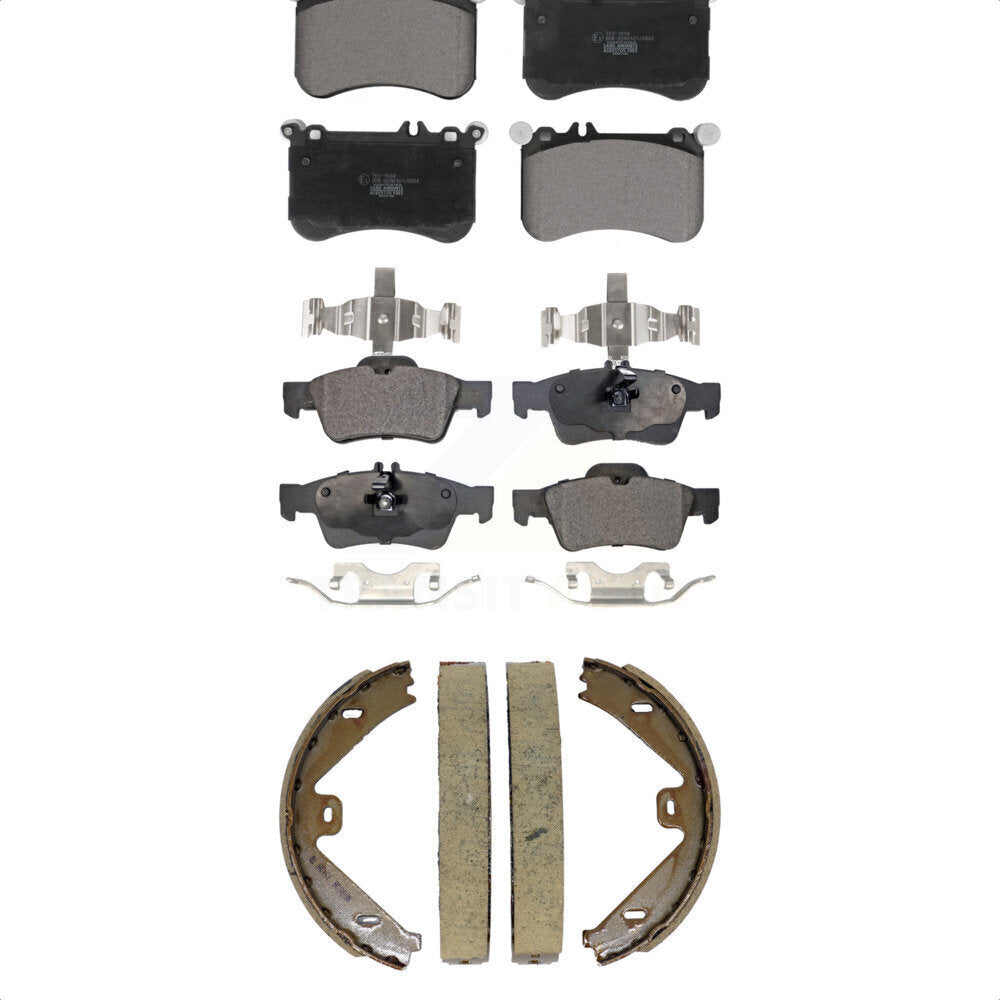 Ceramic Brake Pads And Parking Shoe Front Rear Kit For Mercedes-Benz CLS550 E550