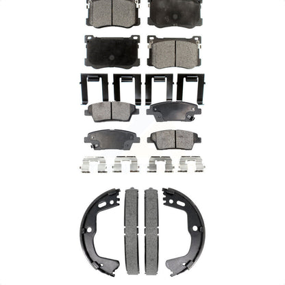 Ceramic Brake Pads And Parking Shoes Front Rear Kit For Hyundai Genesis G80