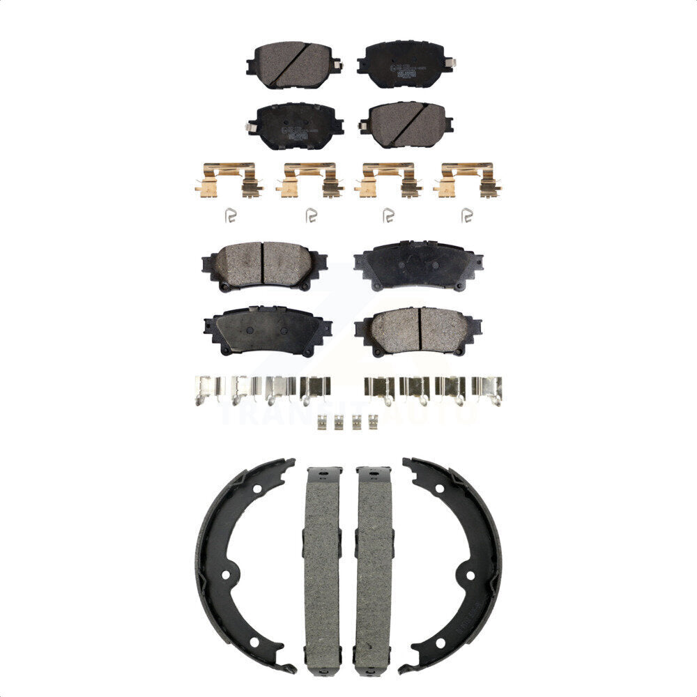Ceramic Brake Pads And Parking Shoes Front Rear Kit For Lexus IS250