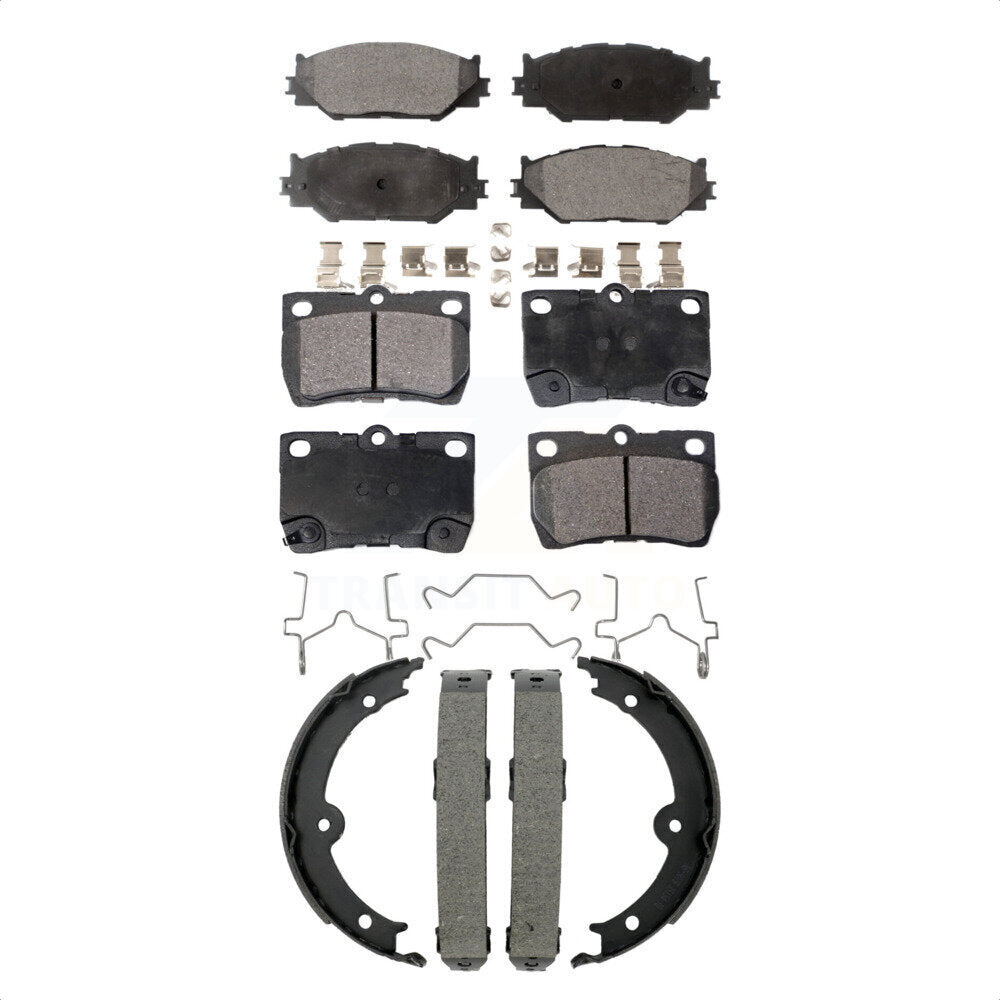 Ceramic Brake Pads And Parking Shoes Front Rear Kit For Lexus IS250