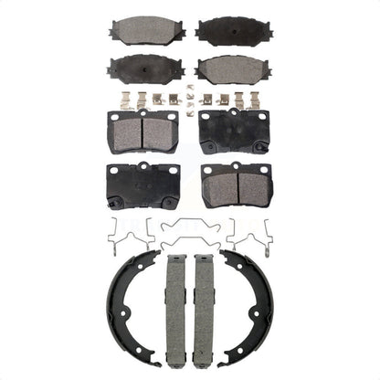 Ceramic Brake Pads And Parking Shoes Front Rear Kit For Lexus IS250