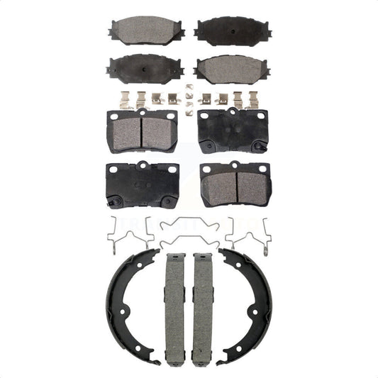 Ceramic Brake Pads And Parking Shoes Front Rear Kit For Lexus IS250