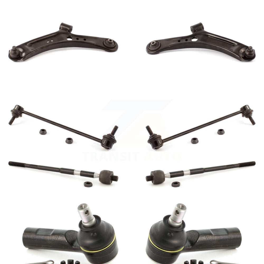 Control Arm Ball Joint Tie Rod End Link Front Kit (8Pc) For Suzuki SX4 Crossover