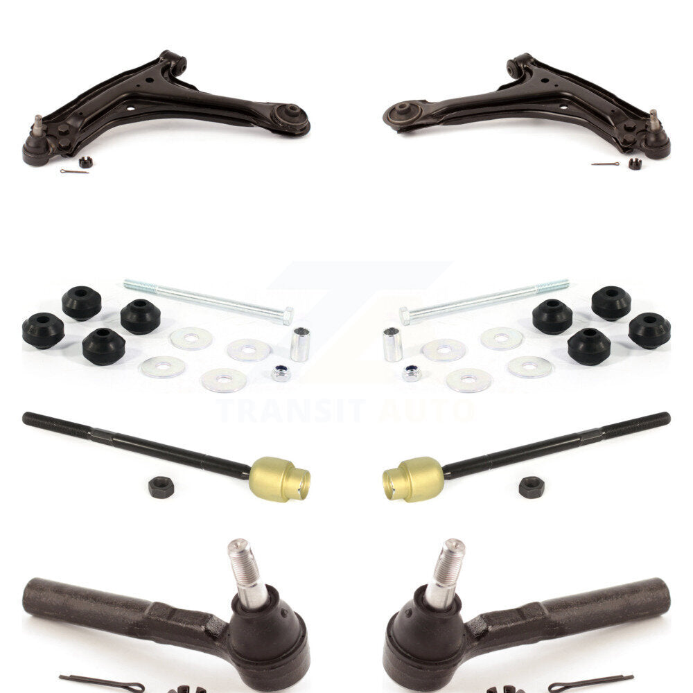 Control Arm And Ball Joint Tie Rod End Link Front Kit (8Pc) For Pontiac Grand Am