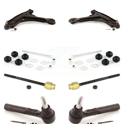 Control Arm And Ball Joint Tie Rod End Link Front Kit (8Pc) For Pontiac Grand Am