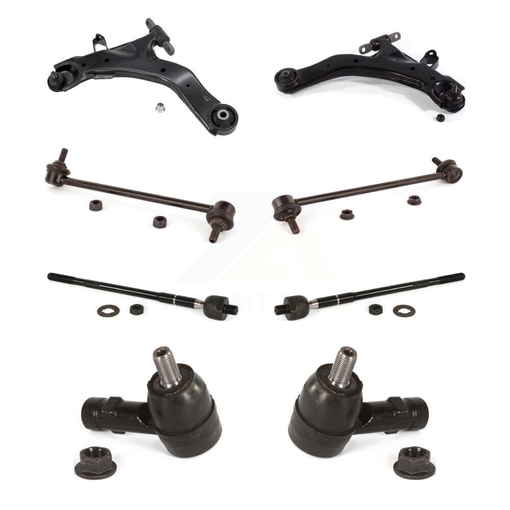 Control Arm Ball Joint Tie Rod End Link Front Kit (8Pc) For Kia Spectra Spectra5