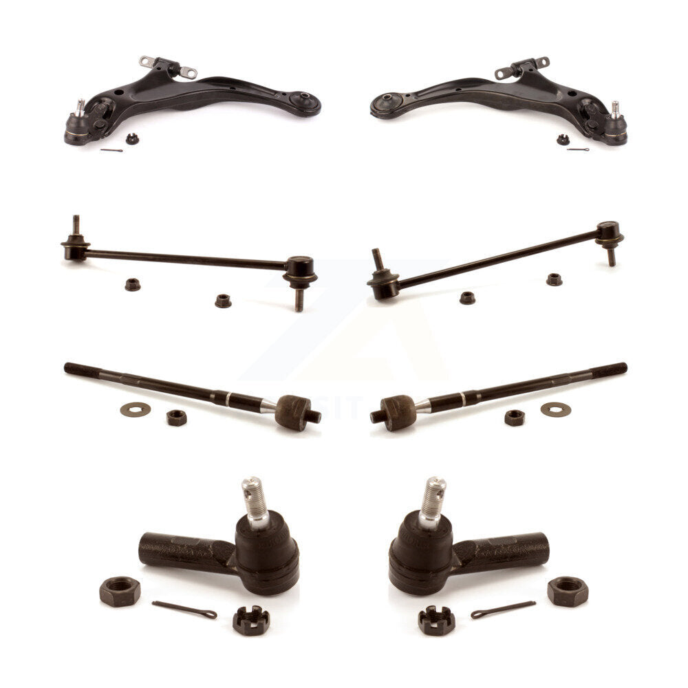 Control Arm Ball Joint Tie Rod End Link Front Kit (8Pc) For 98-02 Toyota Sienna