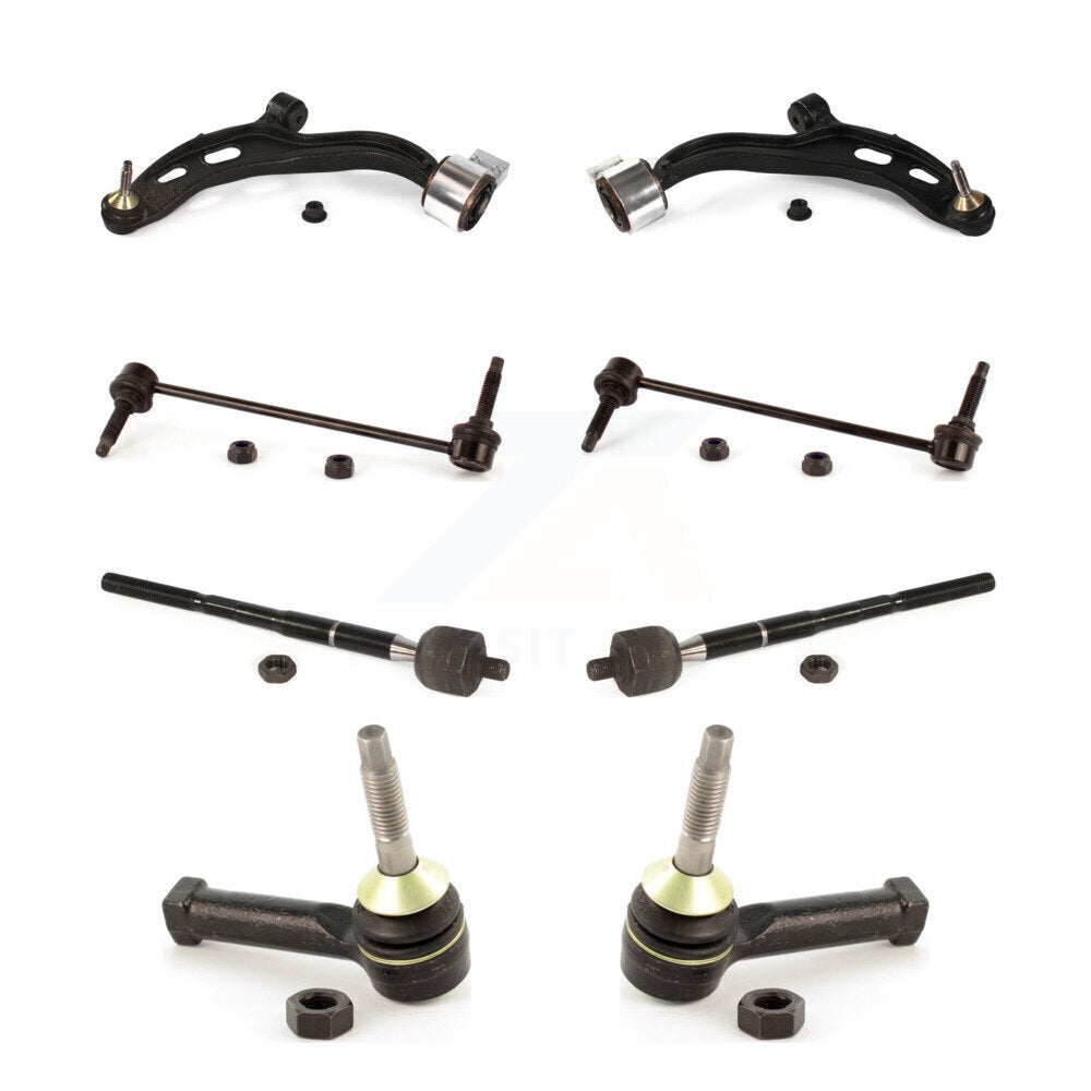 Control Arm Ball Joint Tie Rod End Link Front Kit (8Pc) For Ford Flex Taurus MKT