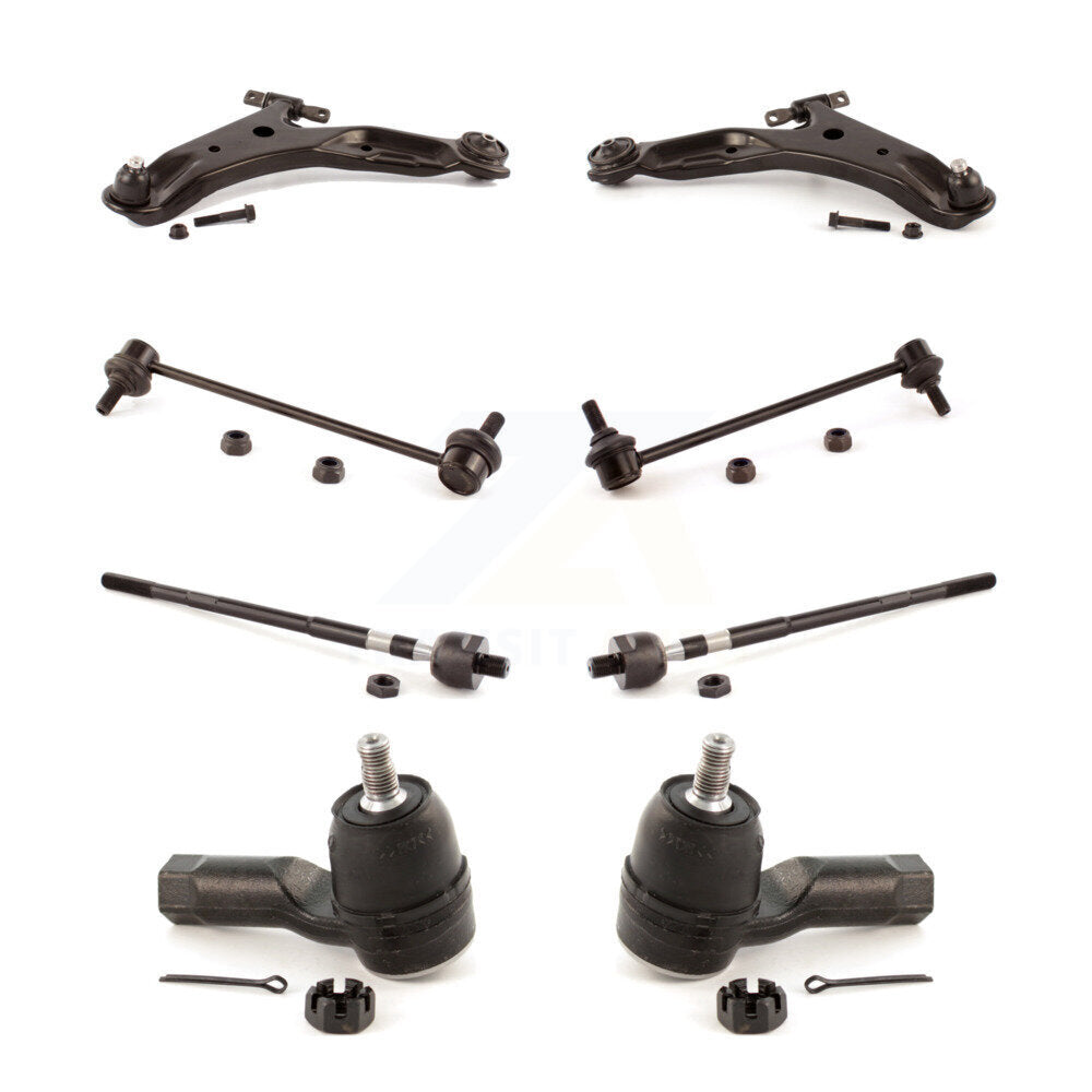 Control Arm And Ball Joint Tie Rod End Link Front Kit (8Pc) For Hyundai Santa Fe