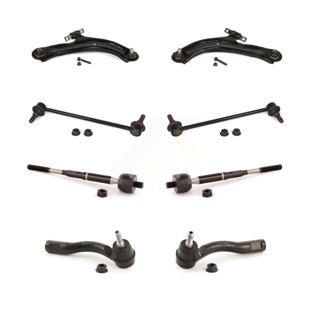 Control Arm Ball Joint Tie Rod End Link Front Kit (8Pc) For 07-12 Nissan Sentra
