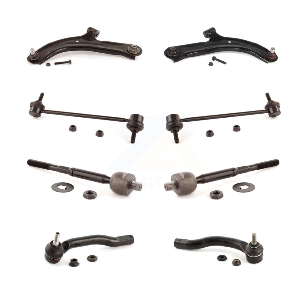 Control Arm & Ball Joint Tie Rod End Link Front Kit (8Pc) For Nissan Versa Cube